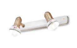 Ferroluce Wandspot Metall Keramik E14 verstellbar 2-flammig* Wohnzimmerlampen|Keramiklampen