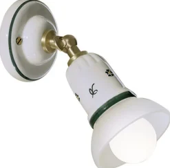 Ferroluce Wandspot Metall Keramik E14 verstellbar Landhaus DILICA