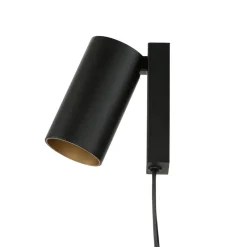 Sale Nowodvorski Wandspot mit Schalter Kabel Schwarz Gold GU10