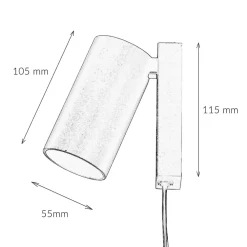 Sale Nowodvorski Wandspot mit Schalter Kabel Schwarz Gold GU10