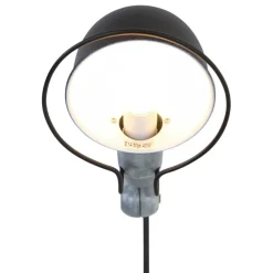 Hot Steinhauer Wandspot mit Stecker in Schwarz Silber E14 flexibel