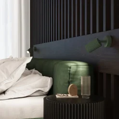 Hot Sollux Wandspot Modern GU10 B: 8 cm klein schwenkbar Grün Aluminium