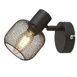 Sale Searchlight Wandspot Schwarz E14 Ø 9 cm Metall verstellbar Retro