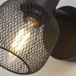 Sale Searchlight Wandspot Schwarz E14 Ø 9 cm Metall verstellbar Retro