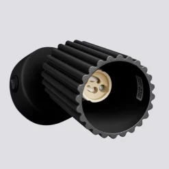 Sollux Wandspot Schwarz GU10 B: 8 cm klein schwenkbar Modern Alu* Flurlampen|Wohnzimmerlampen