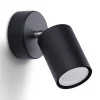 Discount Sollux Wandspot Schwarz verstellbar H: 18,5 cm Metall GU10