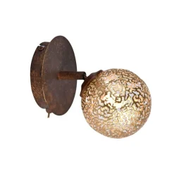 Paul Neuhaus Wandstrahler mit Schalter Rostbraun Gold G9 verstellbar* Flurlampen|Bürolampen