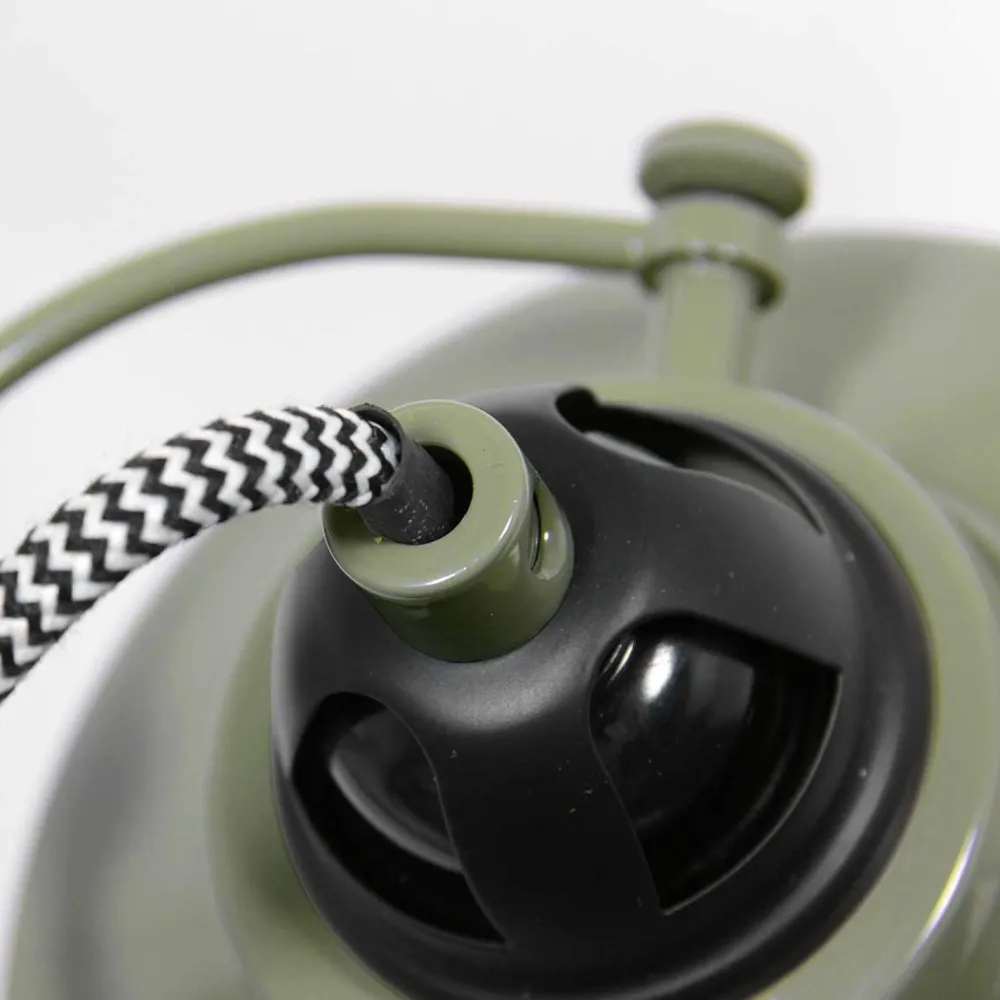 Steinhauer Wandstrahler mit Stecker Grün Weiß T:36 cm E27 flexibel