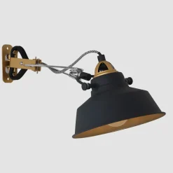 Steinhauer Wandstrahler mit Stecker Metall T:36 cm E27 beweglich* Spots|Wandleuchten