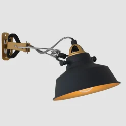 Steinhauer Wandstrahler mit Stecker Metall T:36 cm E27 beweglich* Spots|Wandleuchten