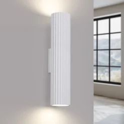 Sollux Wandstrahler Weiß klein H: 30 cm klein GU10 2-flammig Modern