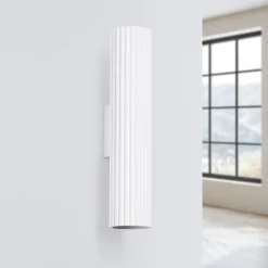 Sollux Wandstrahler Weiß klein H: 30 cm klein GU10 2-flammig Modern