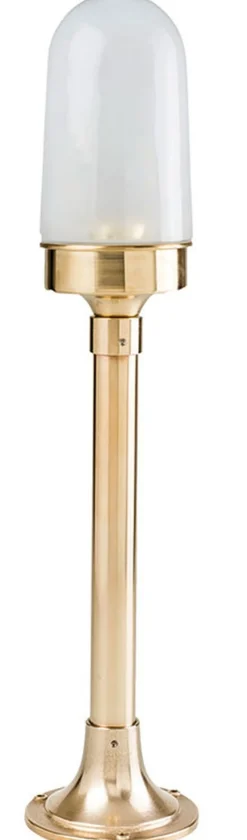 Lido Wegbeleuchtung Garten Messing Glas H:65cm MILOS* Außenleuchten Antik|Außenleuchten Messing