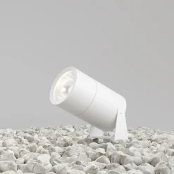 Maytoni Wegeleuchte Aluminium Glas LED IP65 22,2 cm hoch Weiß