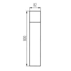 Kanlux Wegeleuchte Anthrazit 80 cm eckig IP44 E27 ROIS