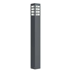 SU-MA Wegeleuchte Anthrazit 75cm IP54 Modern eckig E27* Metall Lampen|Wegeleuchten