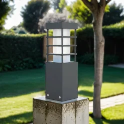 Clearance SU-MA Wegeleuchte Anthrazit 25cm eckig IP54 blendarm