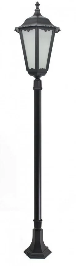 SU-MA Wegeleuchte DILSEN Schwarz 170cm Rustikal E27* Außenleuchten Antik|Gartenlaternen