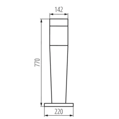 New Kanlux Wegeleuchte Garten 77 cm Grau Weiß IP44 blendarm