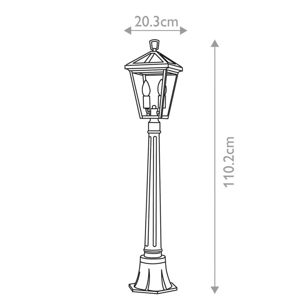 Elstead Wegeleuchte Garten E14 IP44 110,2 cm hoch ABINGDON* Metall Lampen|Vintage Lampen