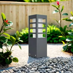 SU-MA Wegeleuchte Garten Terrasse Anthrazit 25cm klein* Metall Lampen|Wegeleuchten