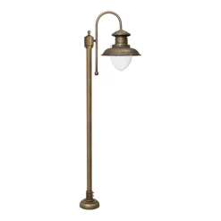 Outlet Giovanni Battista Wegeleuchte in Bronze Antik matt IP44 E27 150 cm Messing