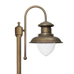 Outlet Giovanni Battista Wegeleuchte in Bronze Antik matt IP44 E27 150 cm Messing