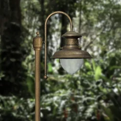 Outlet Giovanni Battista Wegeleuchte in Bronze Antik matt IP44 E27 150 cm Messing