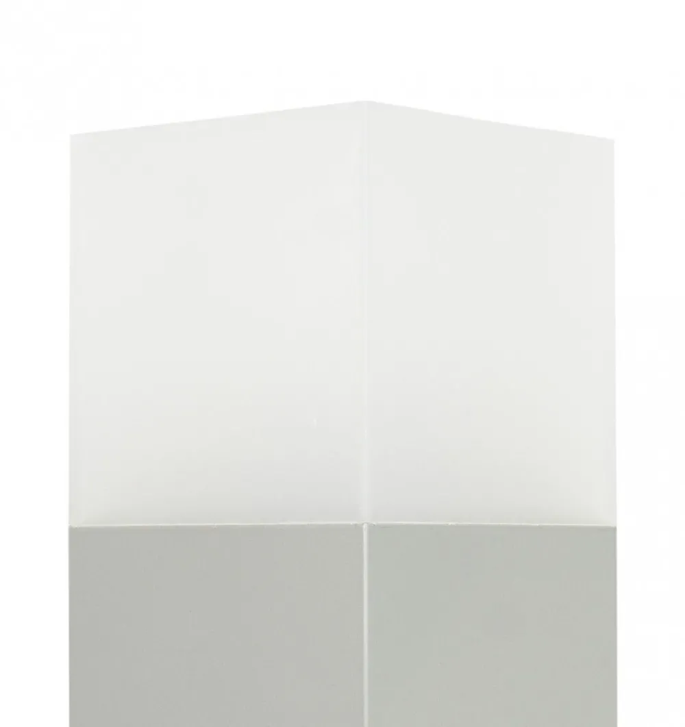 SU-MA Wegeleuchte in Silber 100 cm IP44 eckig blendarm* Wegeleuchten|Metall Lampen