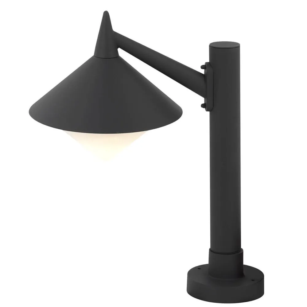 WOFI Wegeleuchte IP44 E27 40 cm Aluminium Grau* Vintage Lampen|Wegeleuchten