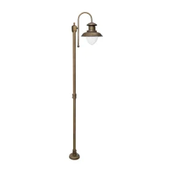Hot Giovanni Battista Wegeleuchte IP44 in Bronze Antik E27 210 cm Glas Messing