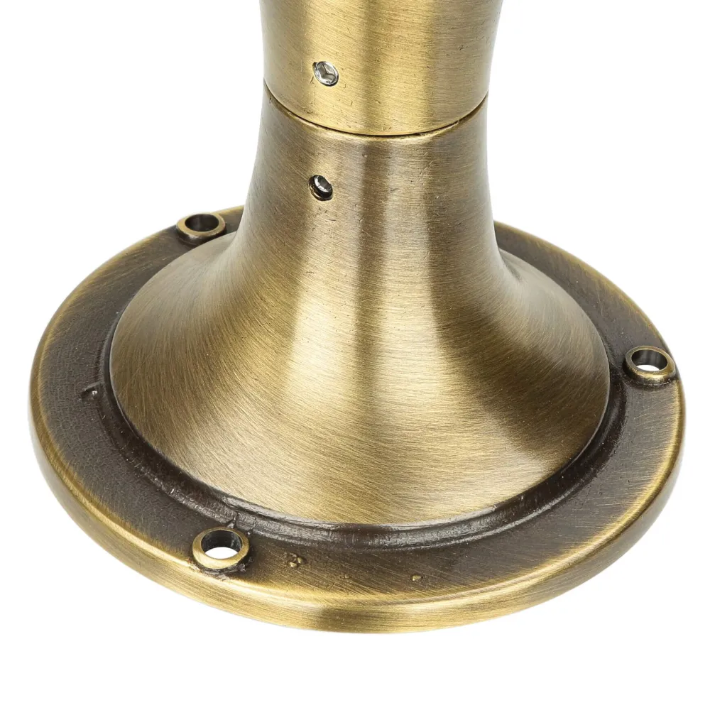 Clearance Lido Wegeleuchte klein 25 cm IP64 E27 Echt-Messing Glas