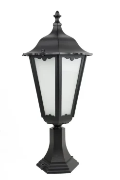 SU-MA Wegeleuchte Schwarz 65cm Rustikal IP43 E27 DILSEN* Außenleuchten Antik|Rustikale Außenleuchten