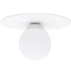 New Belis Weiße Deckenlampe Glas Metall E27 rund Ø20 cm blendarm