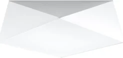 Sollux Weiße Deckenlampe LYNNDIE B:50cm geometrisch blendarm* Wohnzimmerlampen|Moderne Lampen