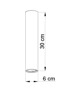 Sale Sollux Weiße Deckenleuchte LUTATIA Ø6cm H:30cm GU10 Metall