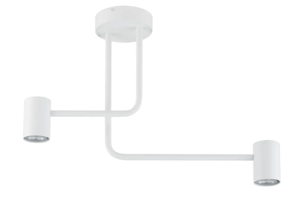 Sigma Weiße Deckenleuchte Metall 2-flammig akzentuiert GU10* Deckenleuchten|Moderne Lampen