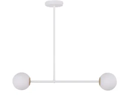 Sigma Weiße Deckenleuchte Metall Glas 2-flmg 80 cm blendarm* Deckenleuchten|Kugellampen