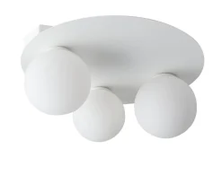 Sigma Weiße Deckenleuchte Metall Glas Ø21,1 cm G9 3-flammig* Deckenleuchten|Flurlampen