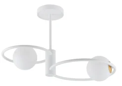 Sigma Weiße Deckenleuchte Modern Kugelschirm Glas Metall G9* Deckenleuchten|Moderne Lampen