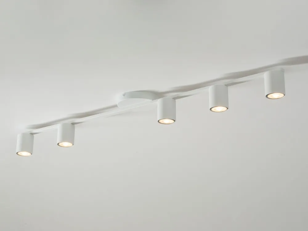 Sigma Weiße Deckenleuchte Weiß Metall GU10 110 cm länglich* Deckenleuchten|Flurlampen