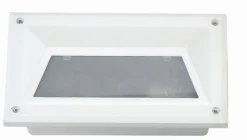 Lido Weiße Einbauleuchte außen IP44 E27 Aluminium B:22,5cm* Moderne Außenleuchten