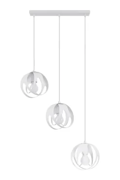 Discount Sollux Weiße Hängelampe 3-flammig E27 Modern JOSTA