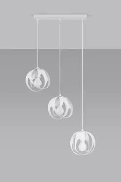 Discount Sollux Weiße Hängelampe 3-flammig E27 Modern JOSTA