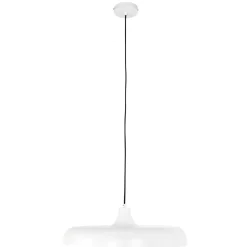 New Steinhauer Weiße Hängelampe Metall Ø50 cm rund E27 Modernes Design