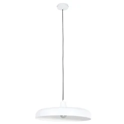 New Steinhauer Weiße Hängelampe Metall Ø50 cm rund E27 Modernes Design