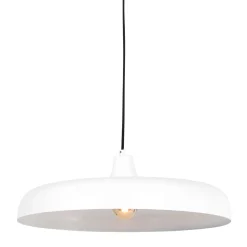 New Steinhauer Weiße Hängelampe Metall Ø50 cm rund E27 Modernes Design