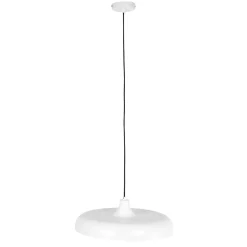 New Steinhauer Weiße Hängelampe Metall Ø50 cm rund E27 Modernes Design