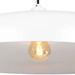 New Steinhauer Weiße Hängelampe Metall Ø50 cm rund E27 Modernes Design