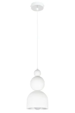 Hot Belis Weiße Hängelampe Metall Loft Design E27 B:17 cm rund